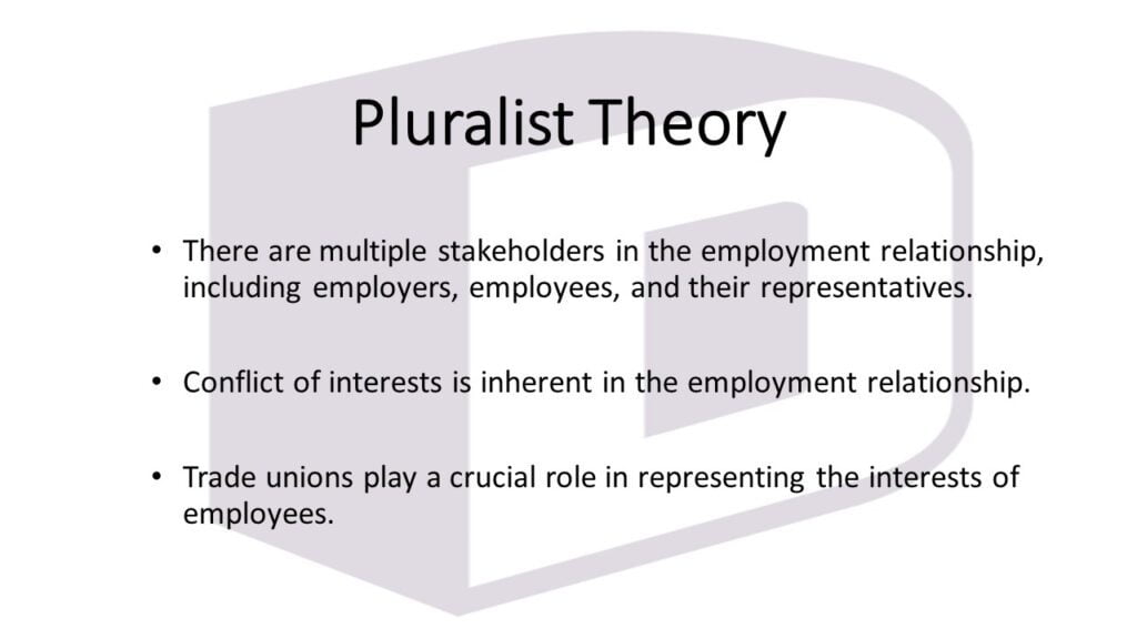 Pluralist theory of industrial relations