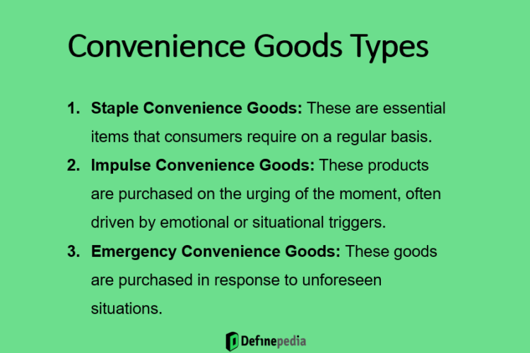 Convenience Goods: Meaning, Features, and Types