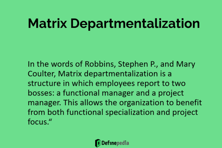 Matrix Departmentalization: Definition, Advantages, Disadvantages of Matrix Departmentalization