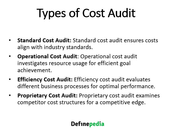 types of cost audit