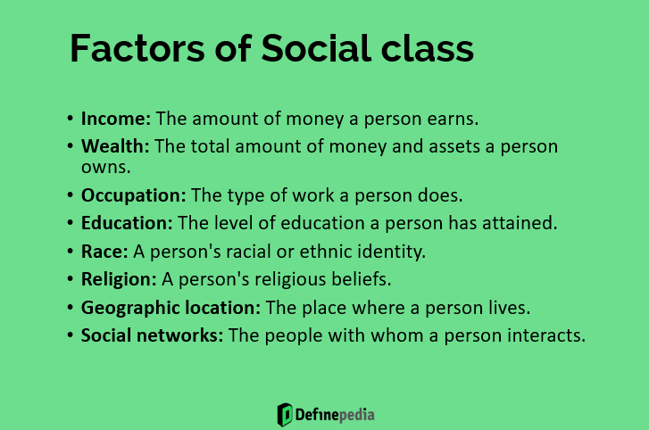 Define Social Class: Definition, 5 Types of Social Class, Examples of Social Class