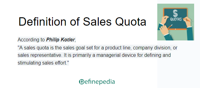 meaning of sales quota