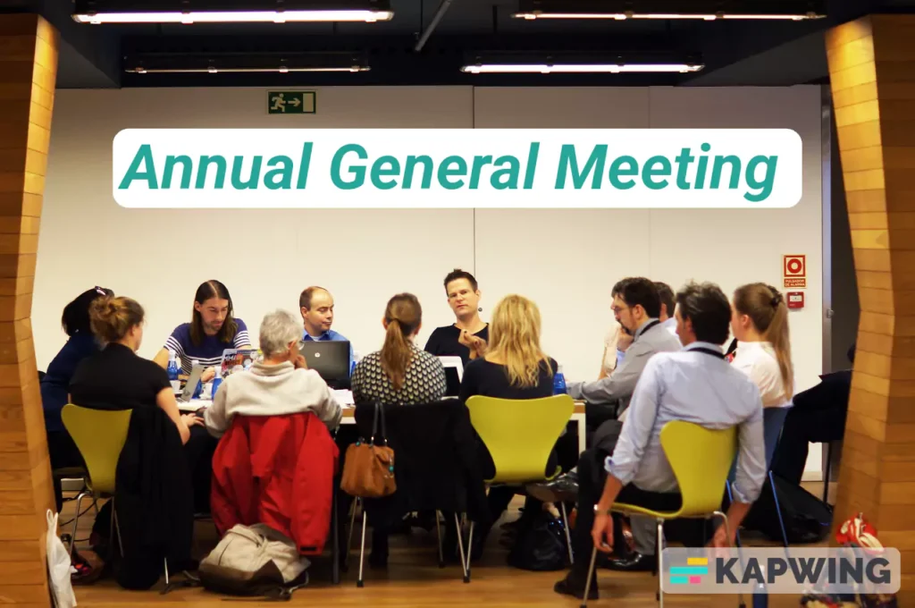 Annual General Meeting AGM annually 